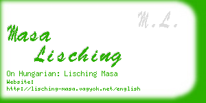 masa lisching business card